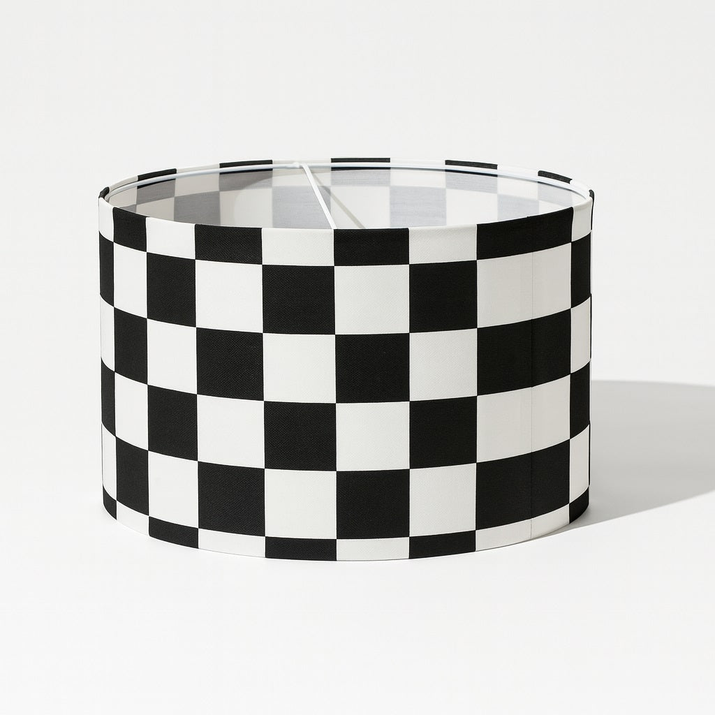 Abat-jour Tambour en tissu - Squares