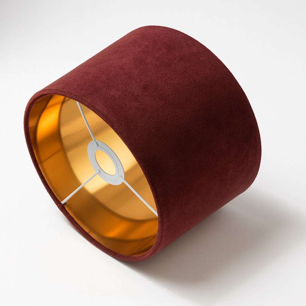 Abat-jour Tambour en velours - Aurubra