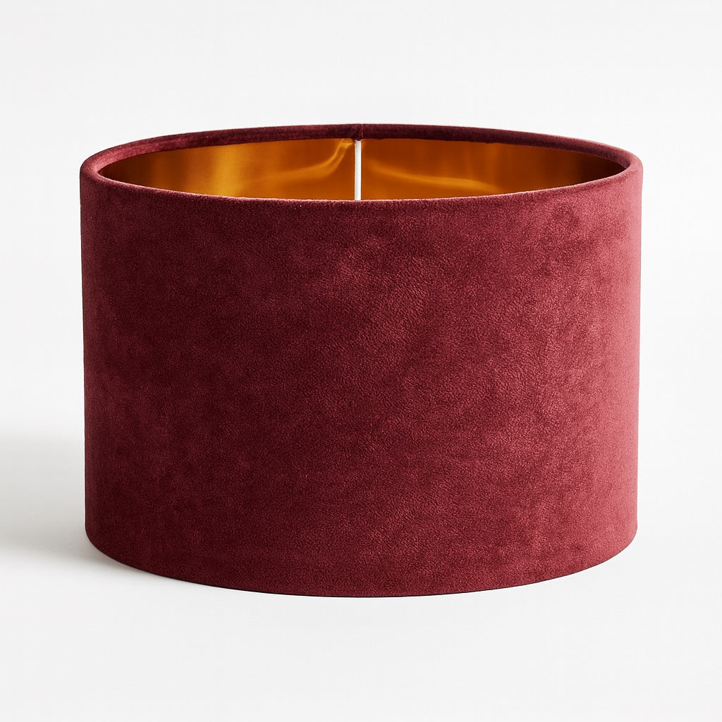 Abat-jour Tambour en velours - Aurubra