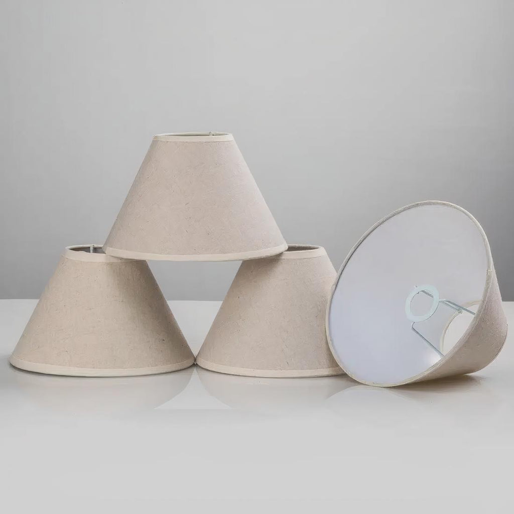 Abat-jour en coton et en lin beige – Avelune
