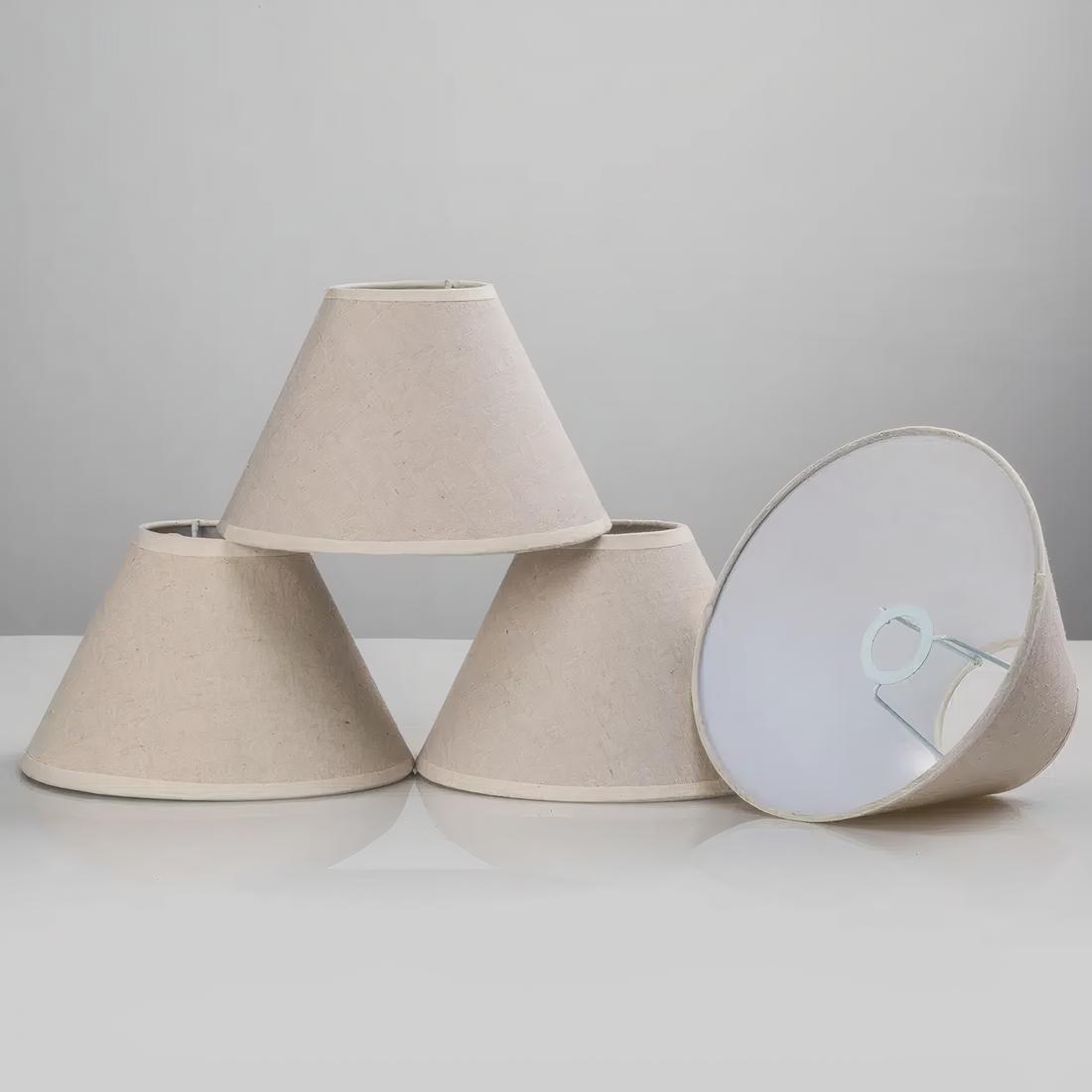 Abat-jour en coton et en lin beige – Avelune