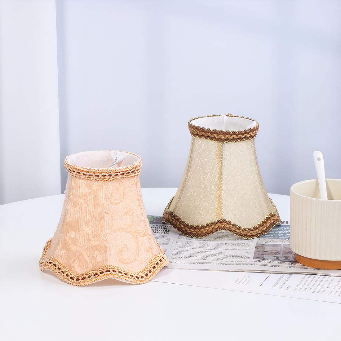 Abat-jour rétro en tissu jacquard – Séraline