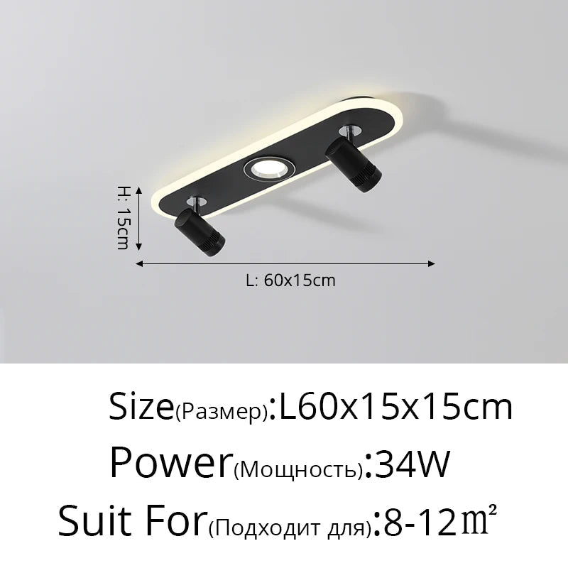 Plafonnier Acrylique LED à spots Solange Élan - Une Présence Décorative Affirmée