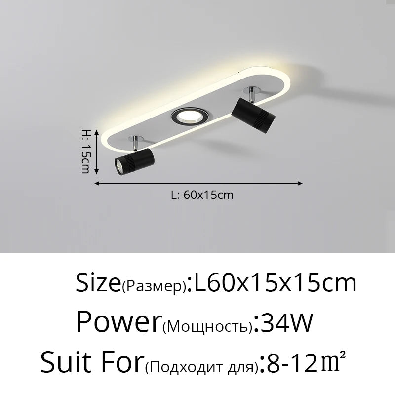 Plafonnier Acrylique LED à spots Solange Élan - Une Présence Décorative Affirmée