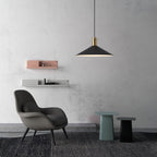 Arisha Suspension Moderne LED Acrylique/Métal, Noir/Blanc/Or, Salon - Neutralighting
