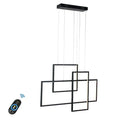 Arisha Lustre Rectangulaire Moderne, Métal/Gel de Silice, Noir/Blanc, Salon - Neutralighting
