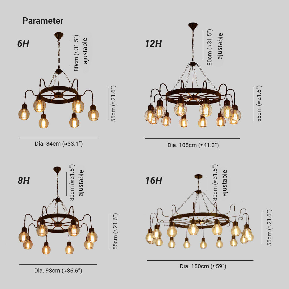 Silva Industriel LED Lustre Métal/Verre Chambre À Coucher/Salon - Neutralighting