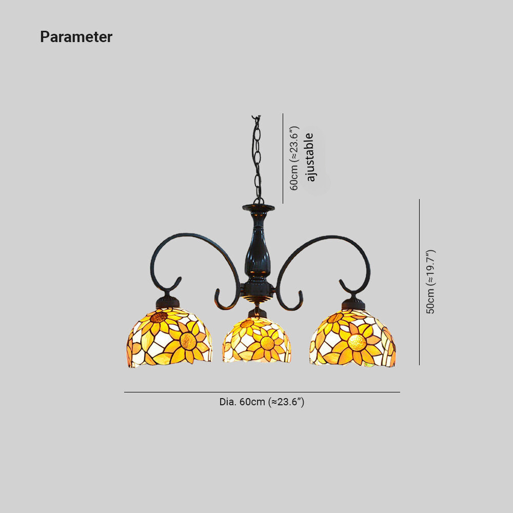 Tiffany Moderne LED Lustre Métal/Verre Chambre À Coucher - Neutralighting