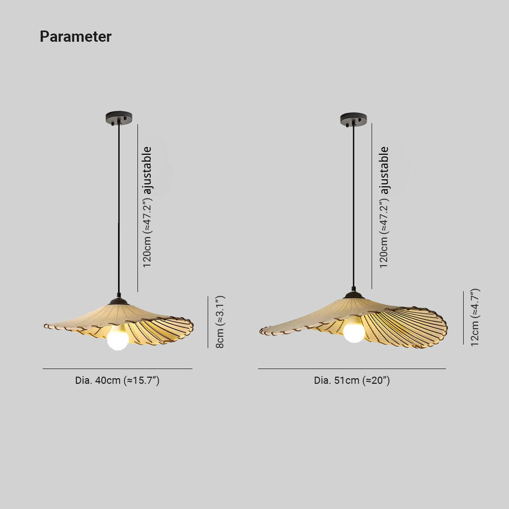 Avi Wabi-Sabi Rétro LED Suspension Métal/Tissu Salle À Manger/Salon - Neutralighting