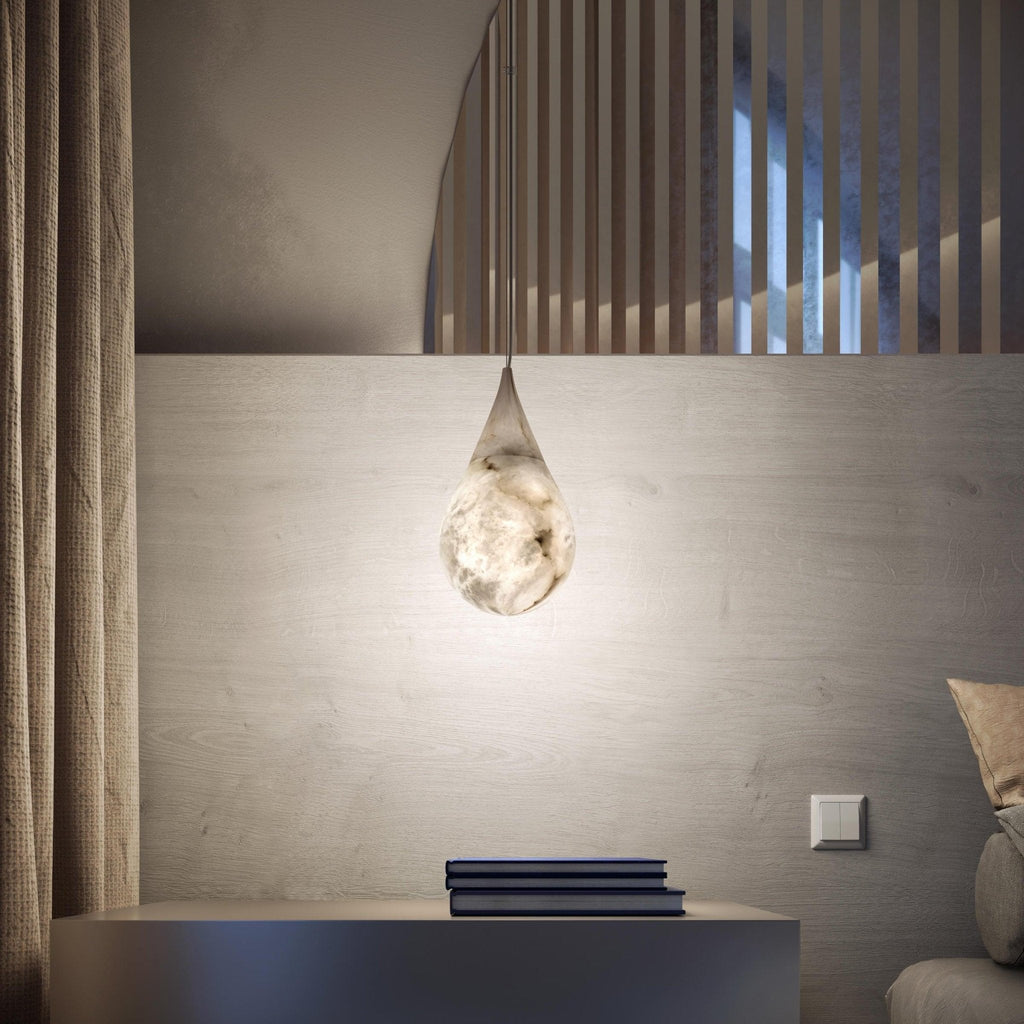 LustraLux Suspension Lampe Goutte de Pluie en Marbre - Neutralighting