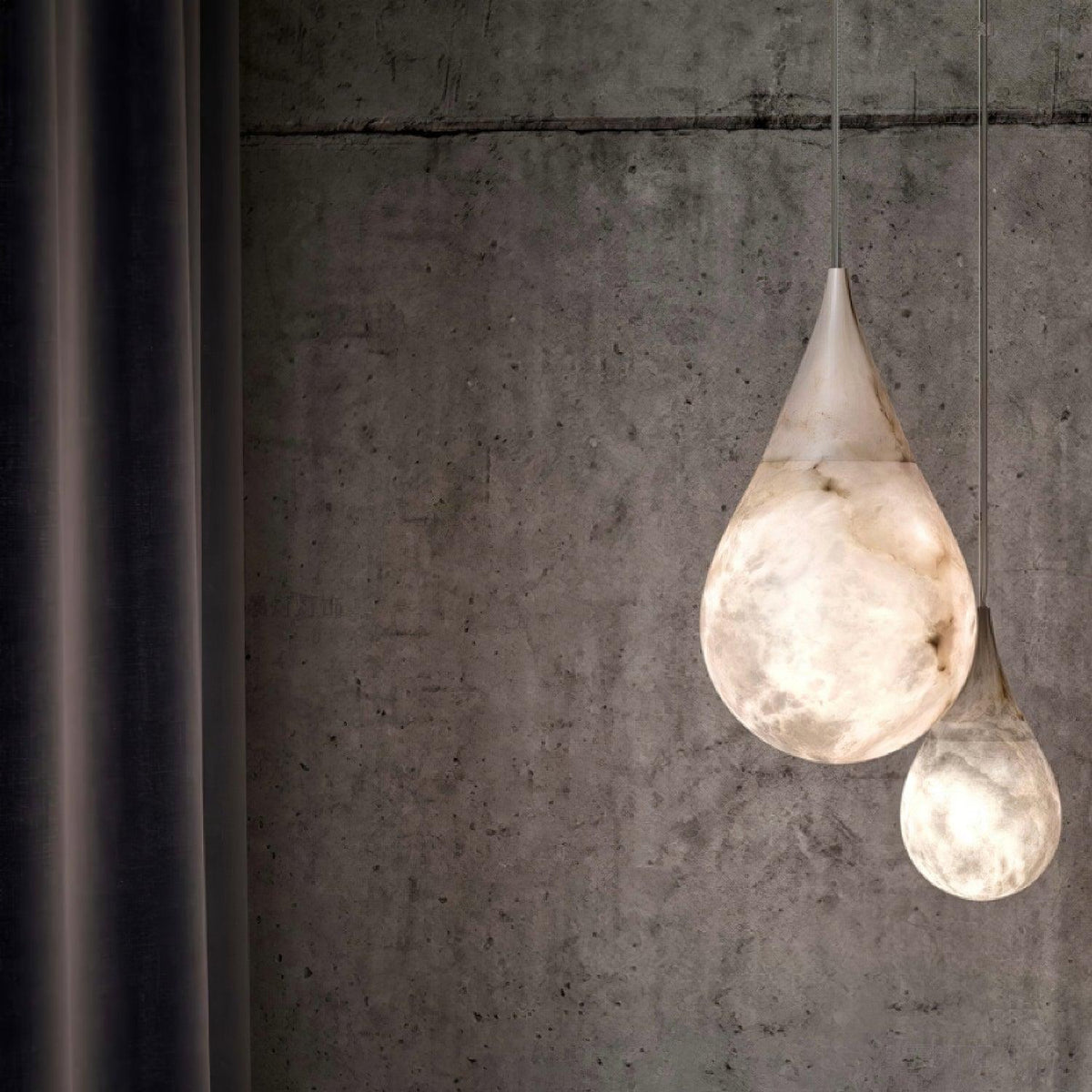 LustraLux Suspension Lampe Goutte de Pluie en Marbre - Neutralighting