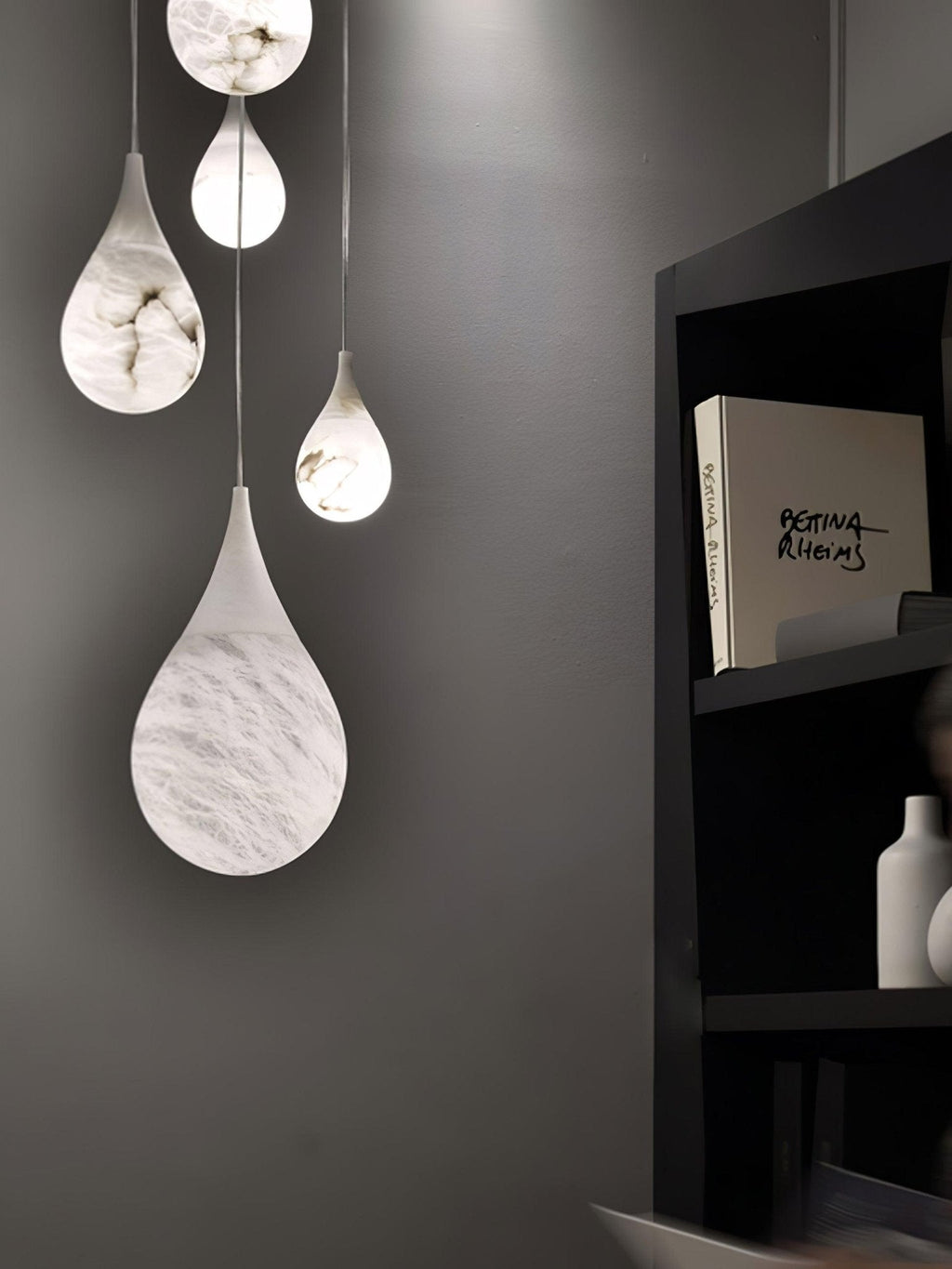 LustraLux Suspension Lampe Goutte de Pluie en Marbre - Neutralighting