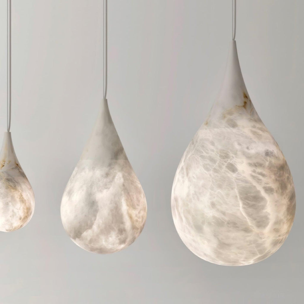 LustraLux Suspension Lampe Goutte de Pluie en Marbre - Neutralighting
