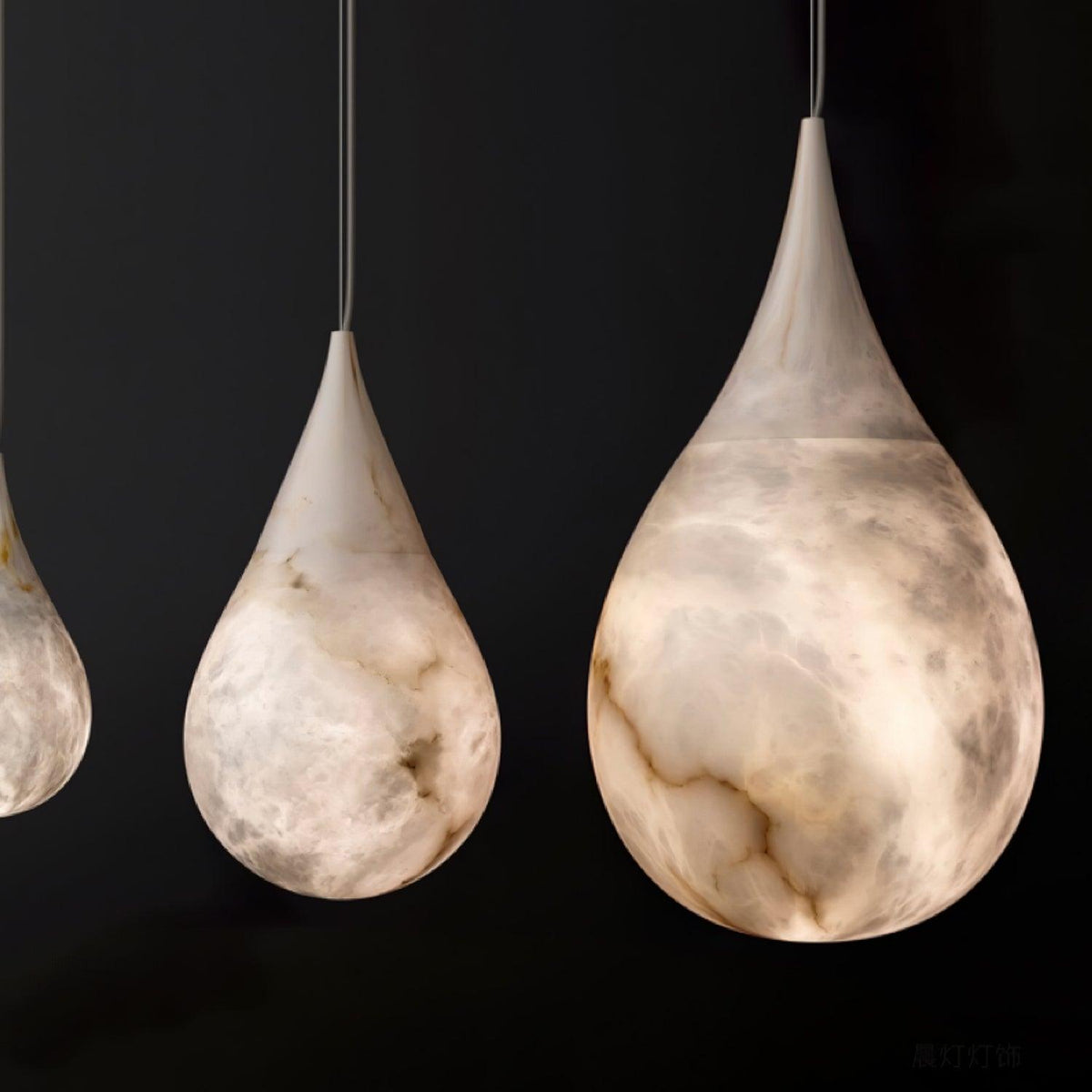 LustraLux Suspension Lampe Goutte de Pluie en Marbre - Neutralighting