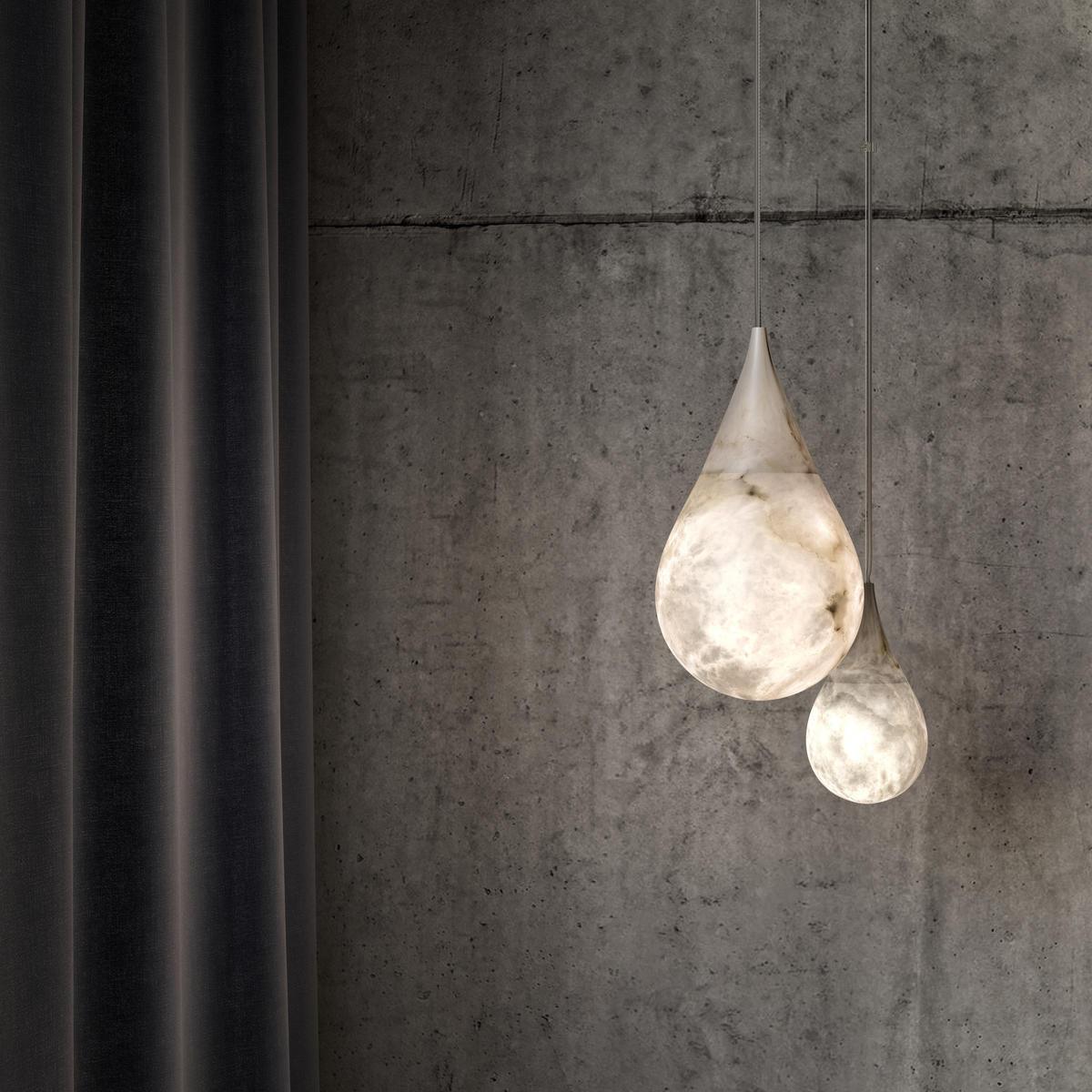 LustraLux Suspension Lampe Goutte de Pluie en Marbre - Neutralighting