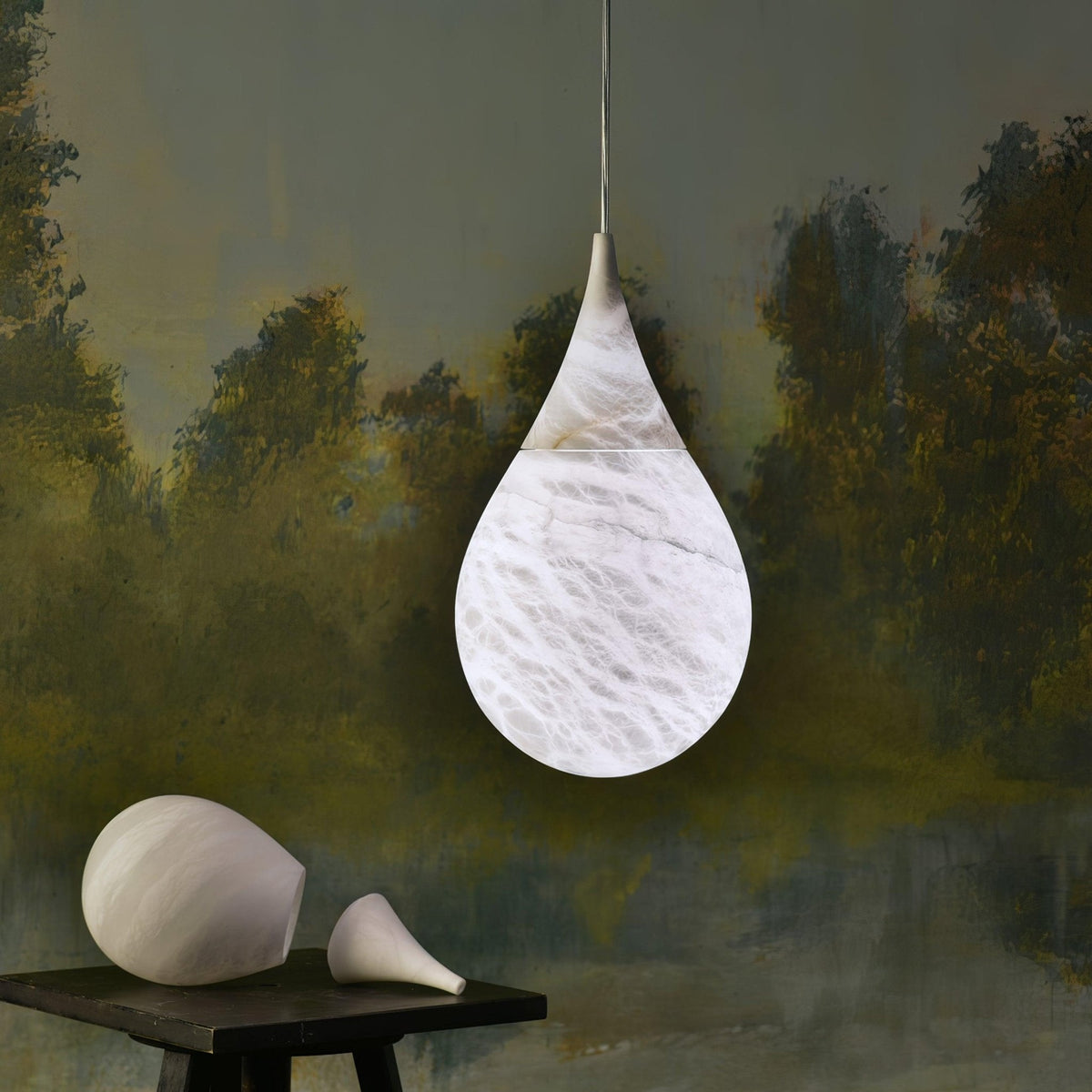 LustraLux Suspension Lampe Goutte de Pluie en Marbre - Neutralighting