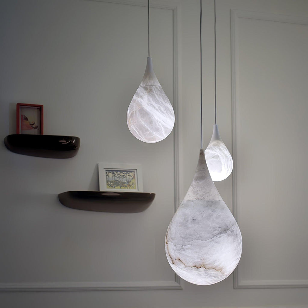 LustraLux Suspension Lampe Goutte de Pluie en Marbre - Neutralighting