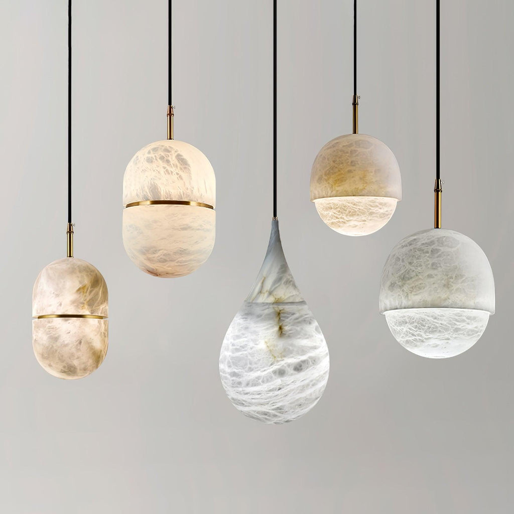 LustraLux Suspension Lampe Goutte de Pluie en Marbre - Neutralighting