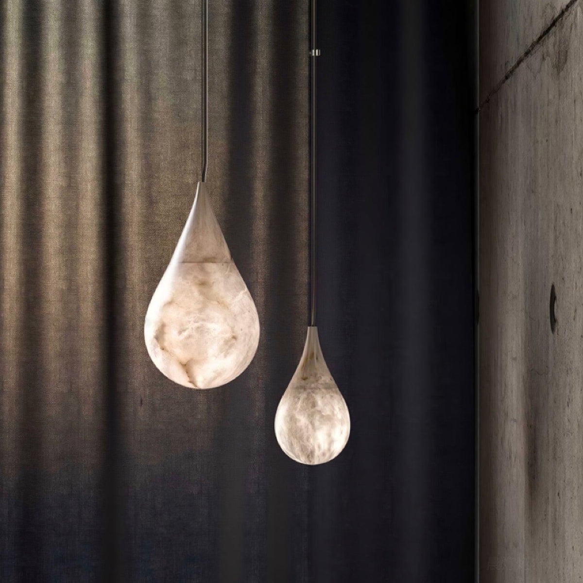 LustraLux Suspension Lampe Goutte de Pluie en Marbre - Neutralighting