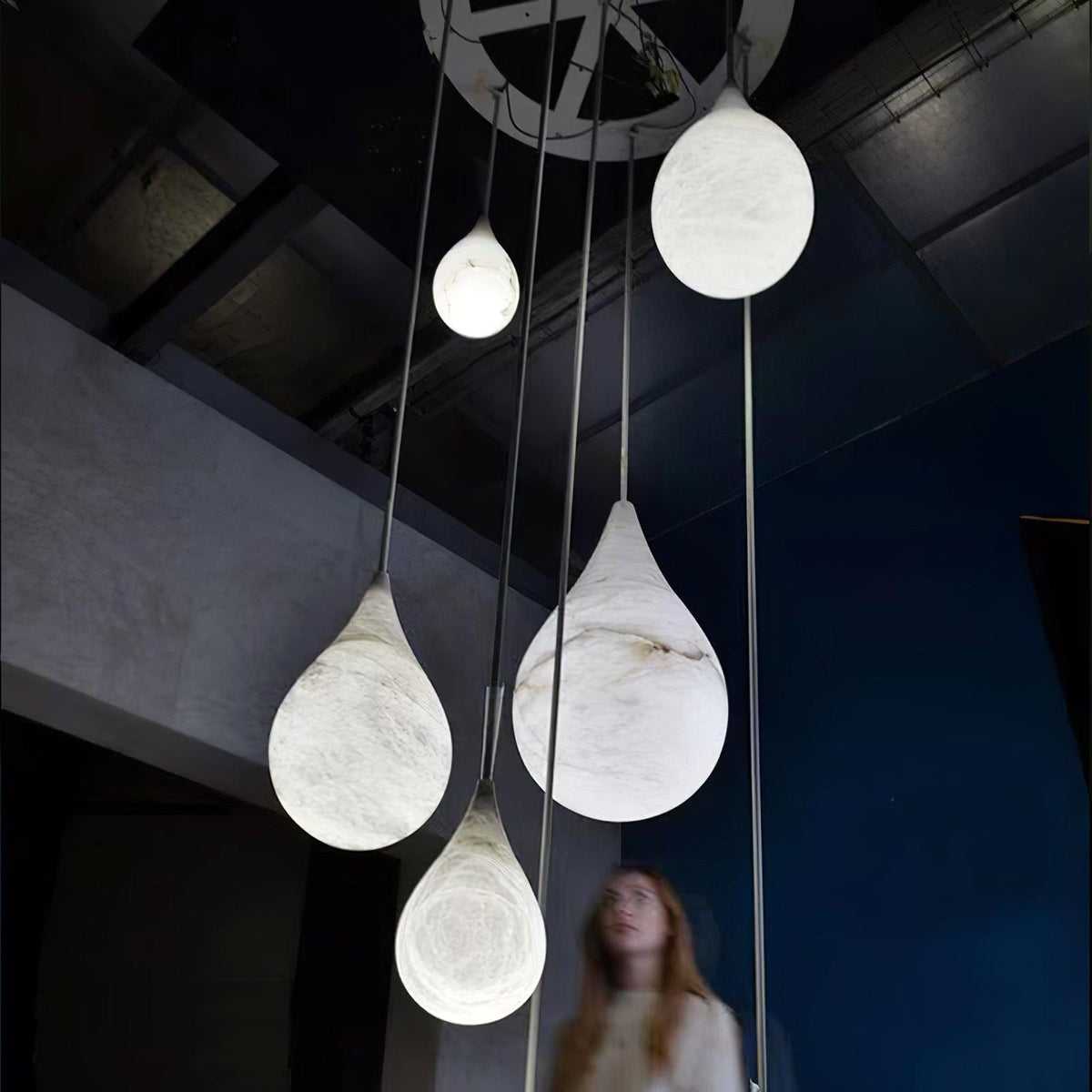 LustraLux Suspension Lampe Goutte de Pluie en Marbre - Neutralighting