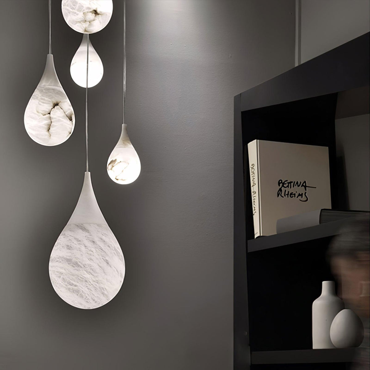 LustraLux Suspension Lampe Goutte de Pluie en Marbre - Neutralighting