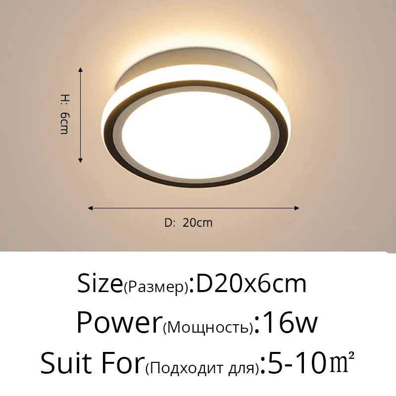 Plafonnier — Allée LED plafonnier pour couloir balcon chambre éclairage AC110V AC220V moderne nordique intérieur lumières cuisine luminaires luminaria