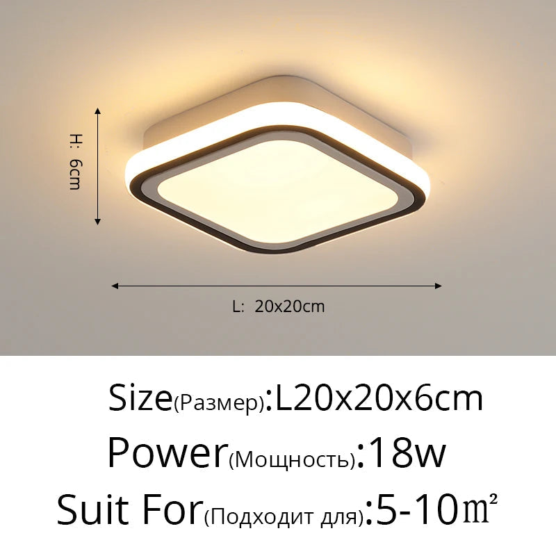Plafonnier — Allée LED plafonnier pour couloir balcon chambre éclairage AC110V AC220V moderne nordique intérieur lumières cuisine luminaires luminaria