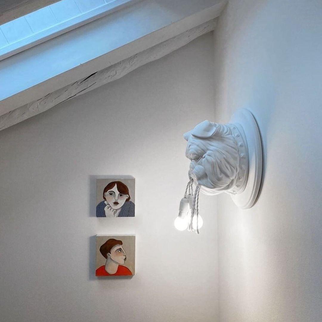 Lustra Applique Murale Sculpture Bulldog Fantaisiste - Neutralighting