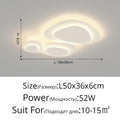 Lustre — Anneaux annuels modernes LED lustre intérieur salon ondulation forme meubles de maison décoration fer blanc corps couleur lampe éclairage