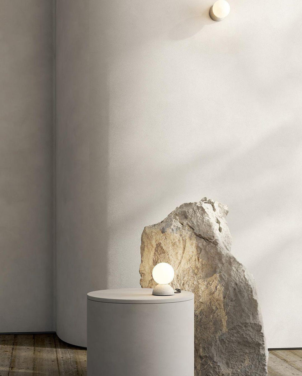 Lustra Applique Murale Béton Verre Opale - Neutralighting