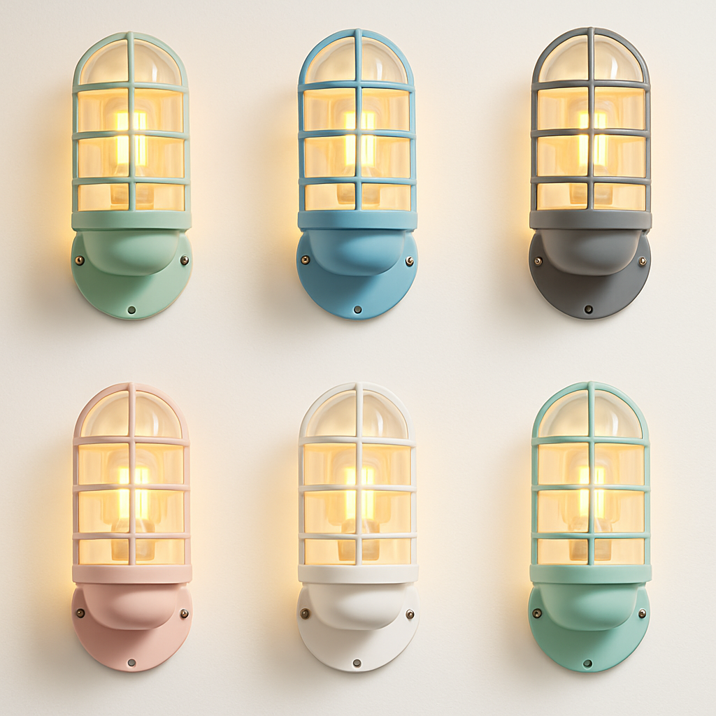 Applique murale — Extérieur LED de couleur à cages cylindriques