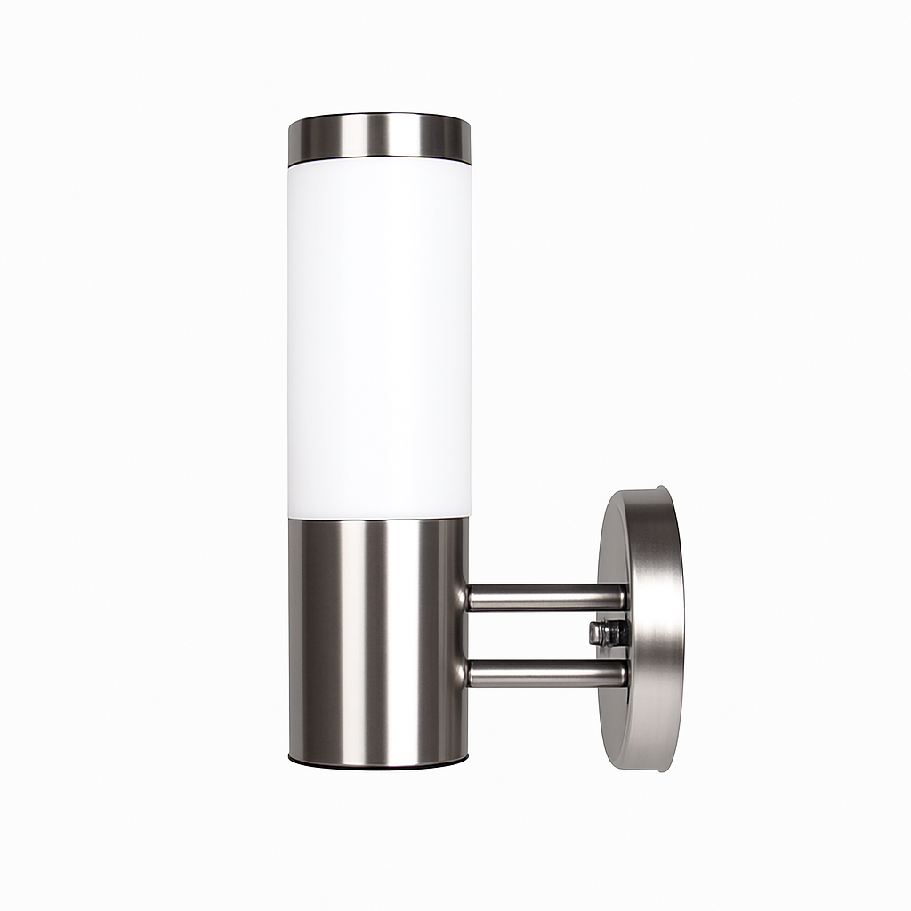 Applique murale — Extérieur LED design chromé Milky