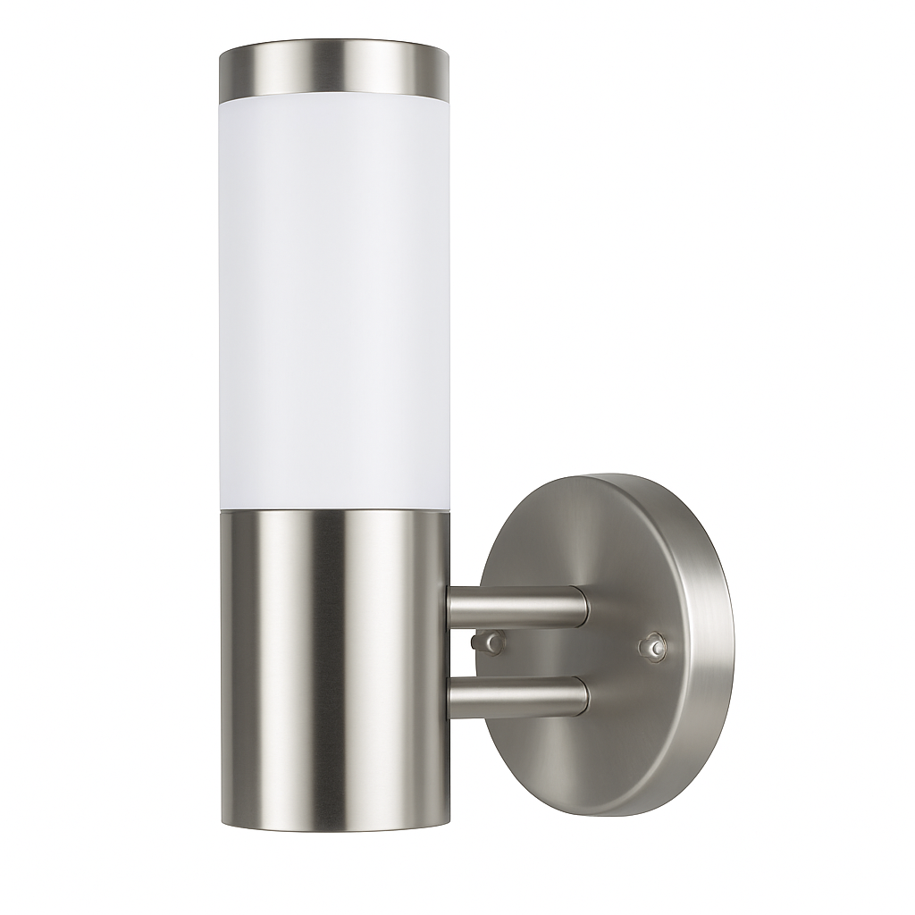 Applique murale — Extérieur LED design chromé Milky
