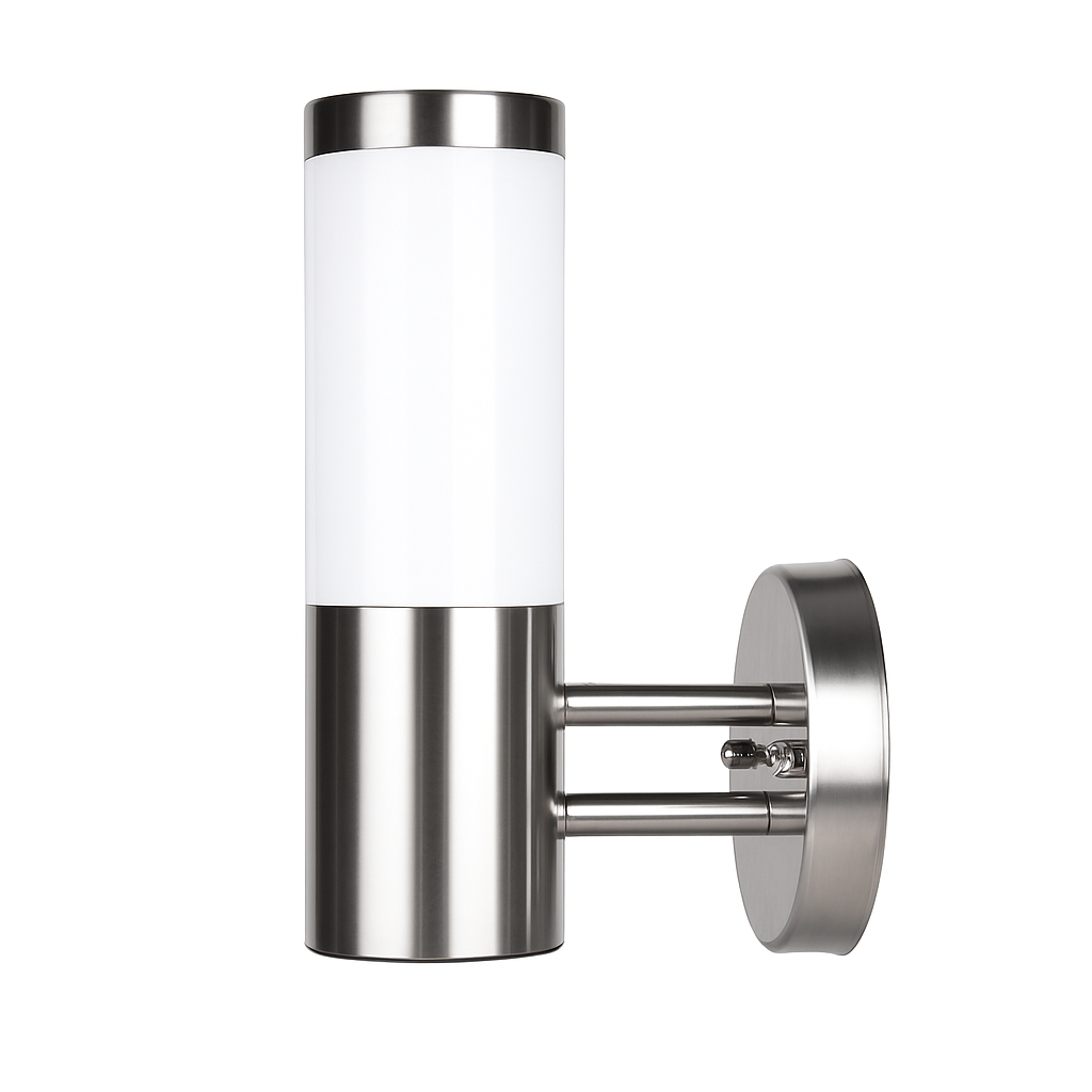 Applique murale — Extérieur LED design chromé Milky