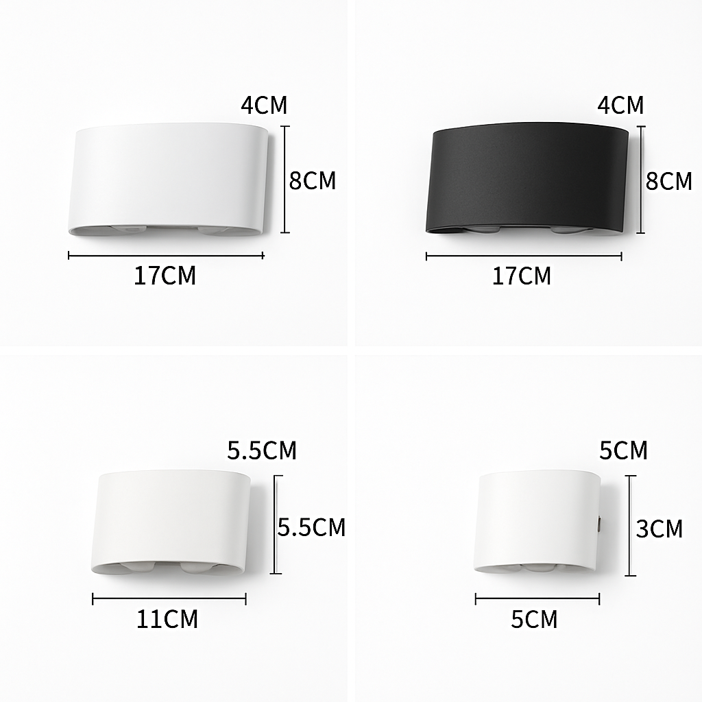 Applique murale — Extérieur LED Porch (noir ou blanc)