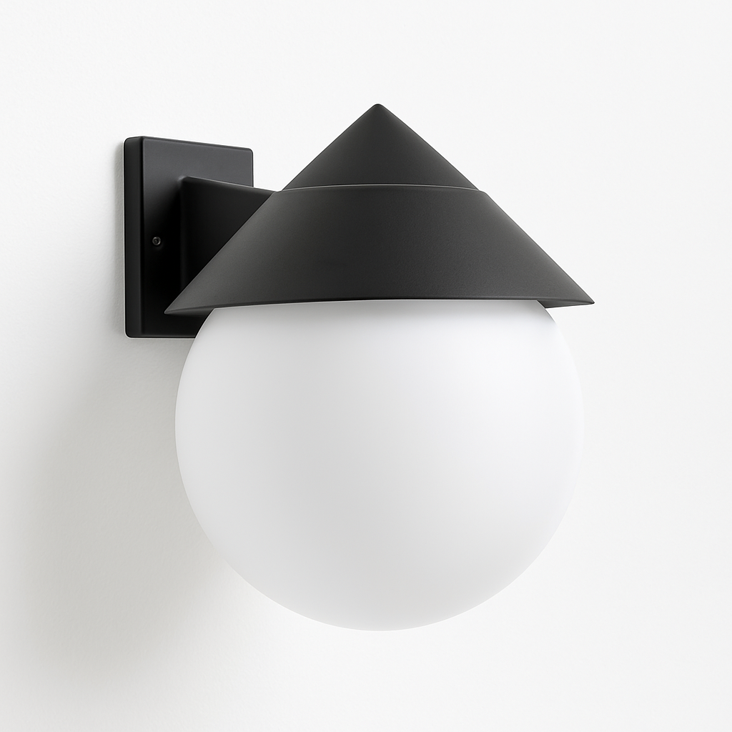 Applique murale — Extérieur LED socle et boule Acrylic