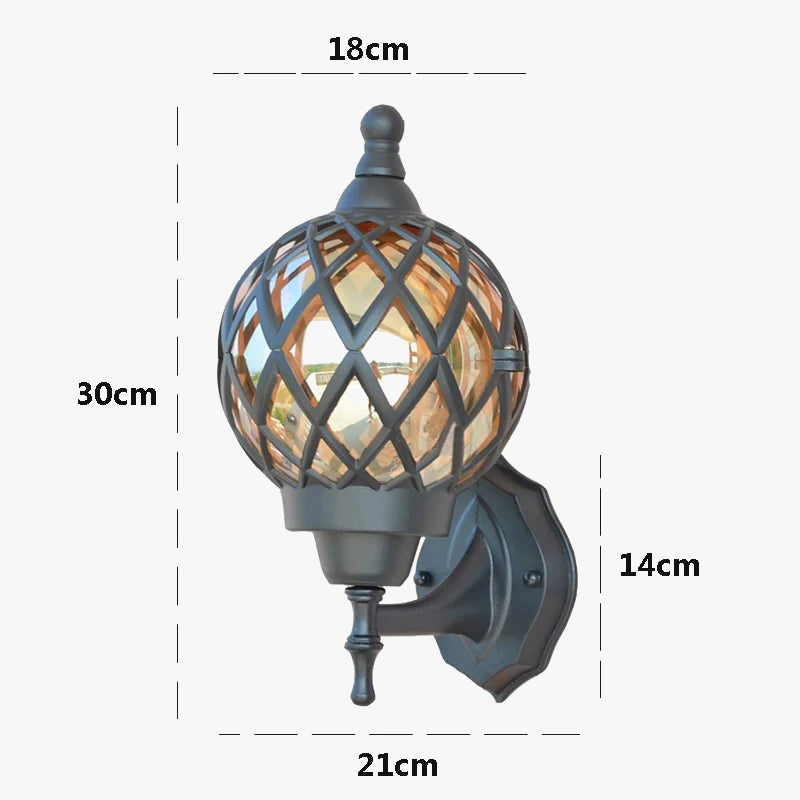 Applique murale — Extérieure rétro pour jardin et balcon étanche