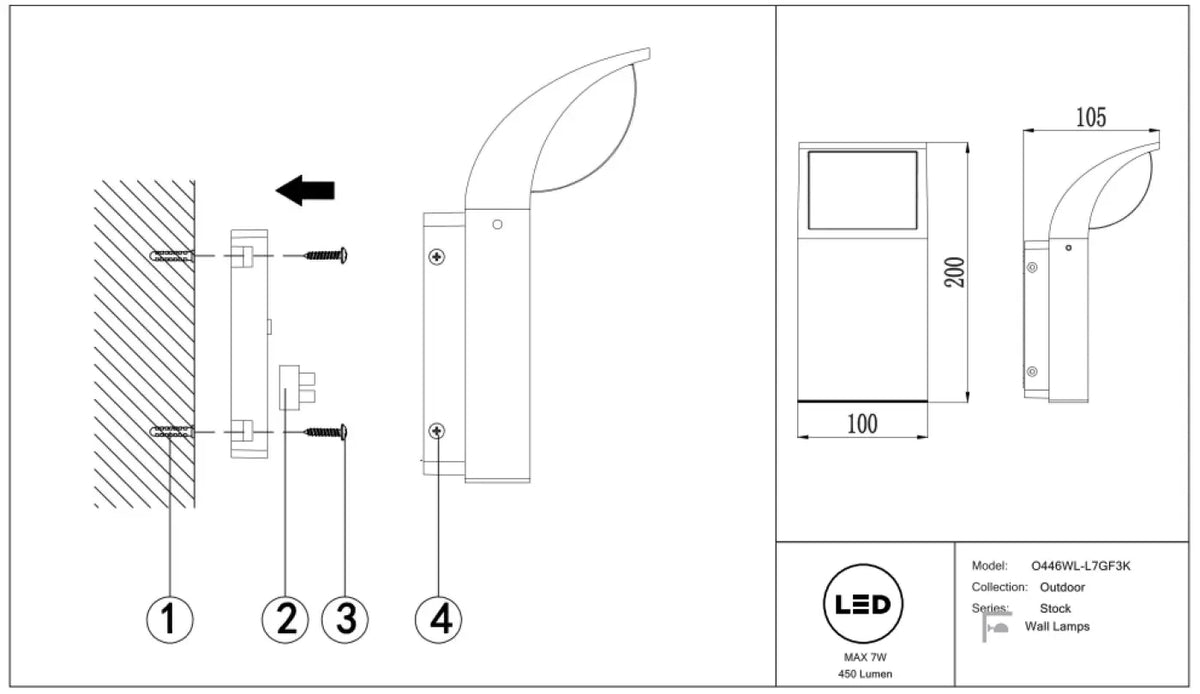 Applique Extérieur | STOCK (Détecteur)