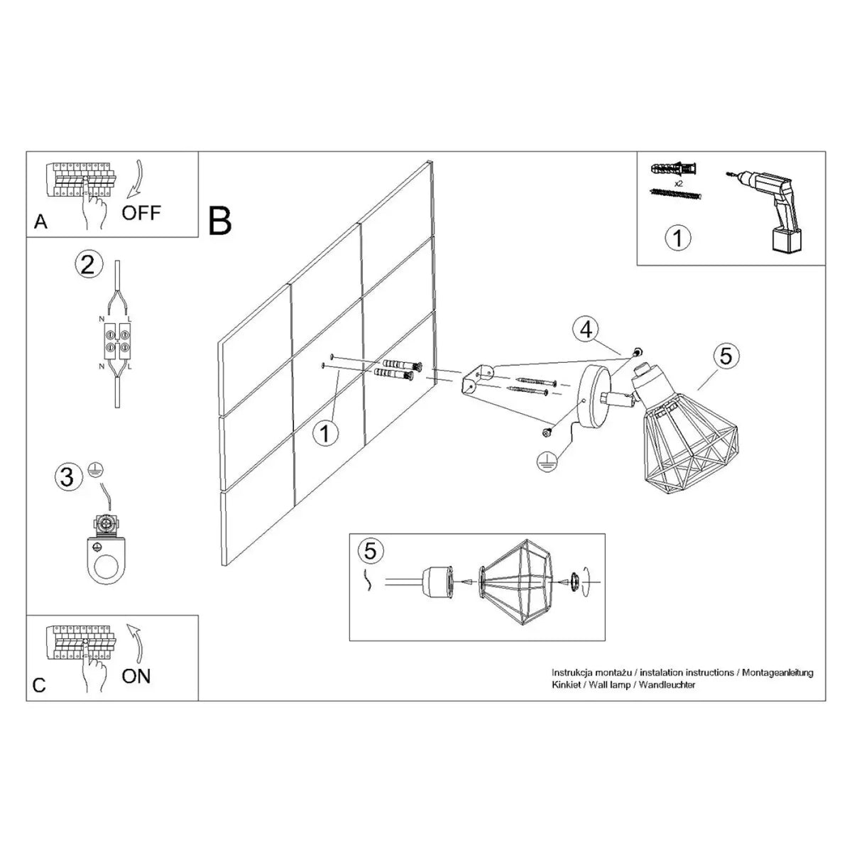 Applique murale Artemis 1 (blanc)