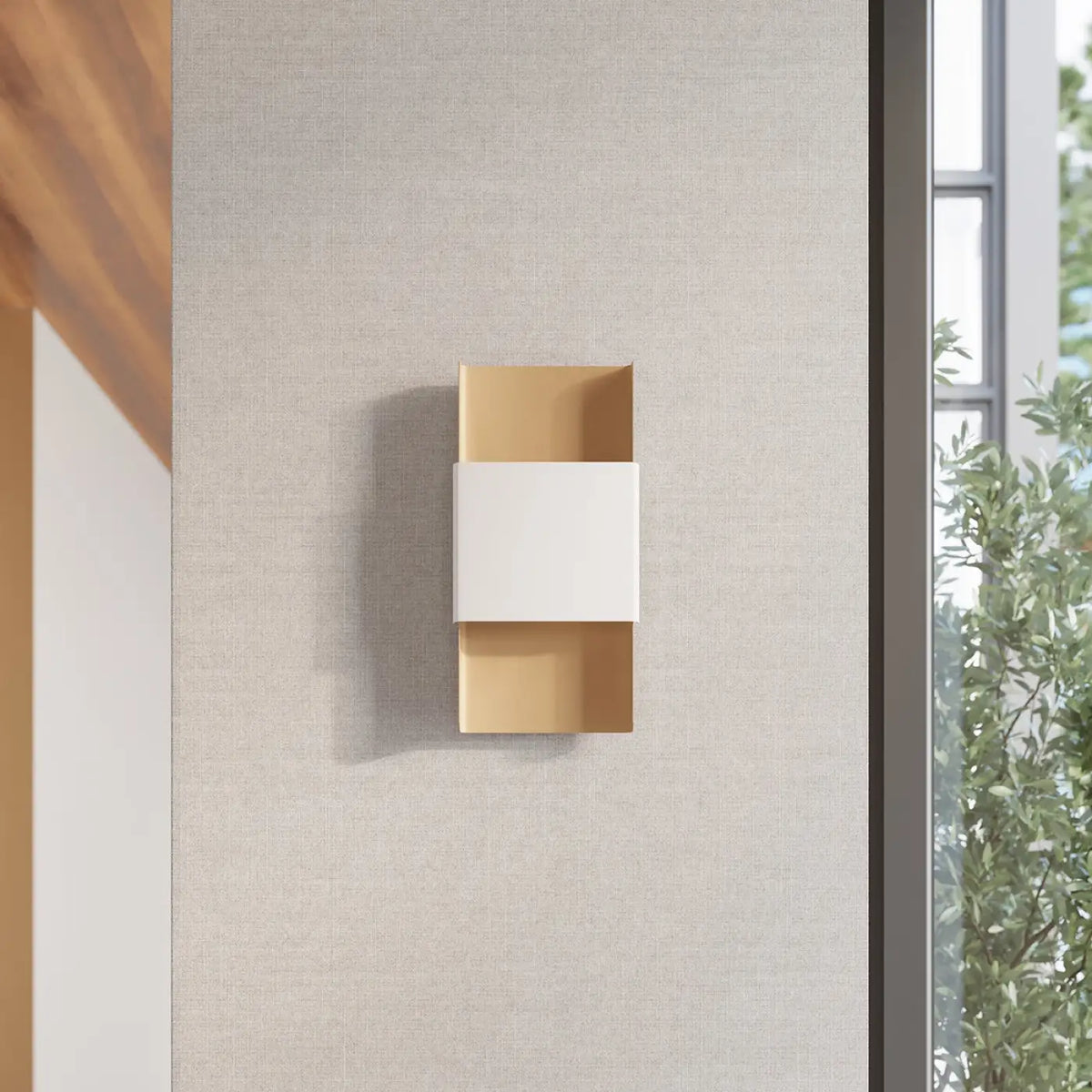 Applique murale Durlin (or/blanc)