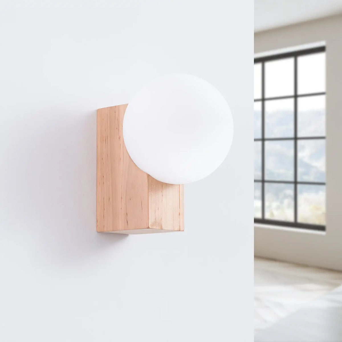 Applique murale Bulbo (bois naturel)