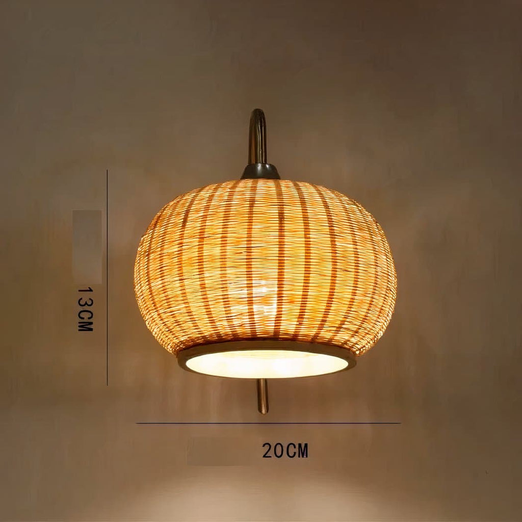 Applique murale boule en bambou et osier – Alviane Aube