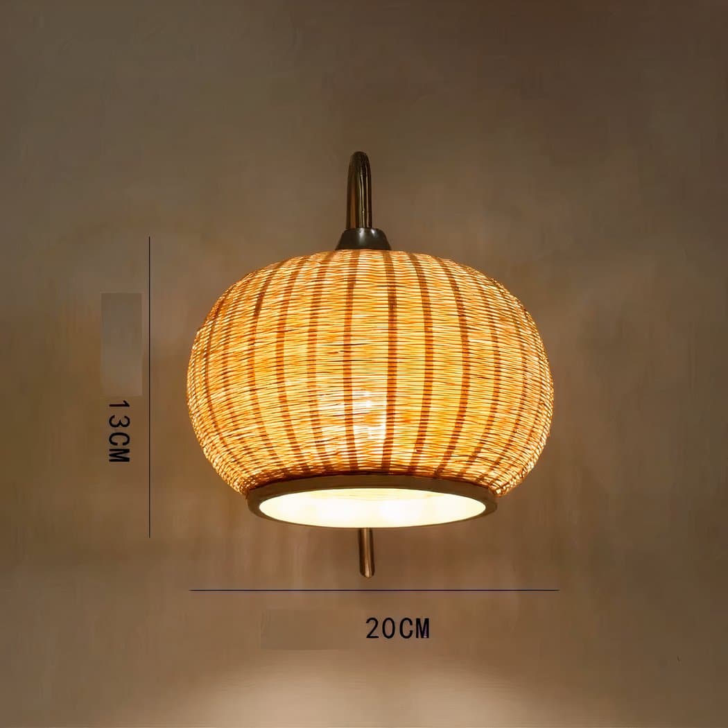 Applique murale boule en bambou et osier – Alviane Aube
