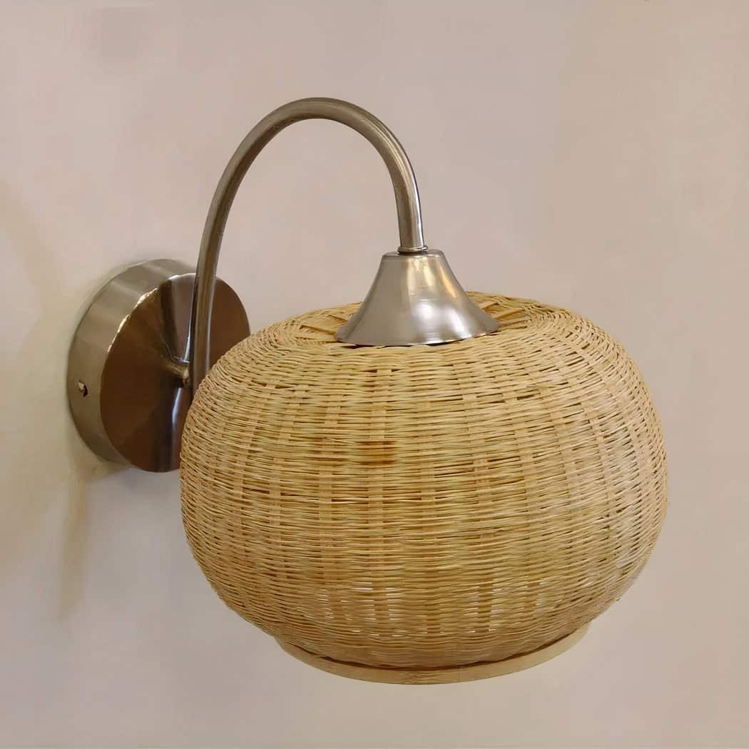 Applique murale boule en bambou et osier – Alviane Aube