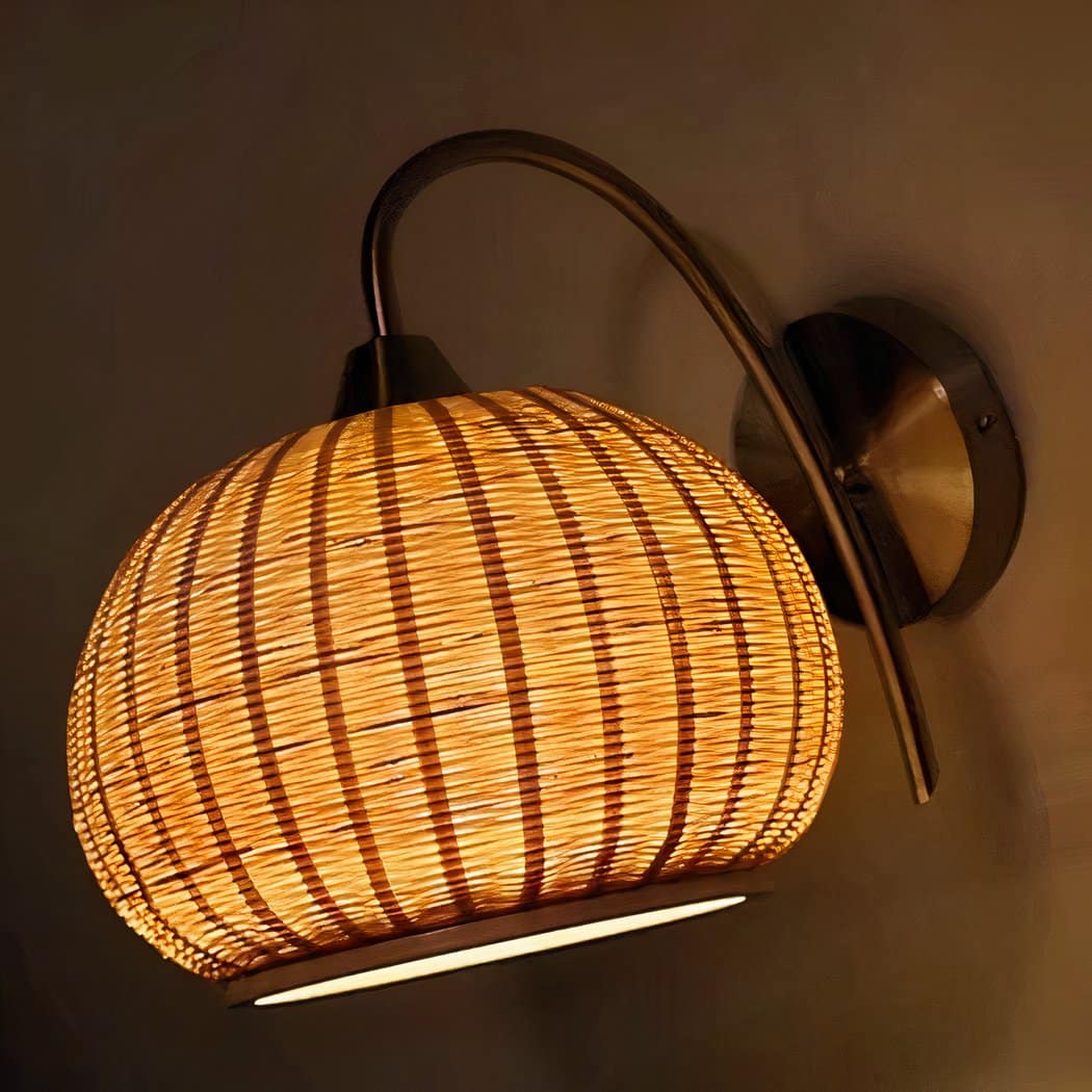 Applique murale boule en bambou et osier – Alviane Aube