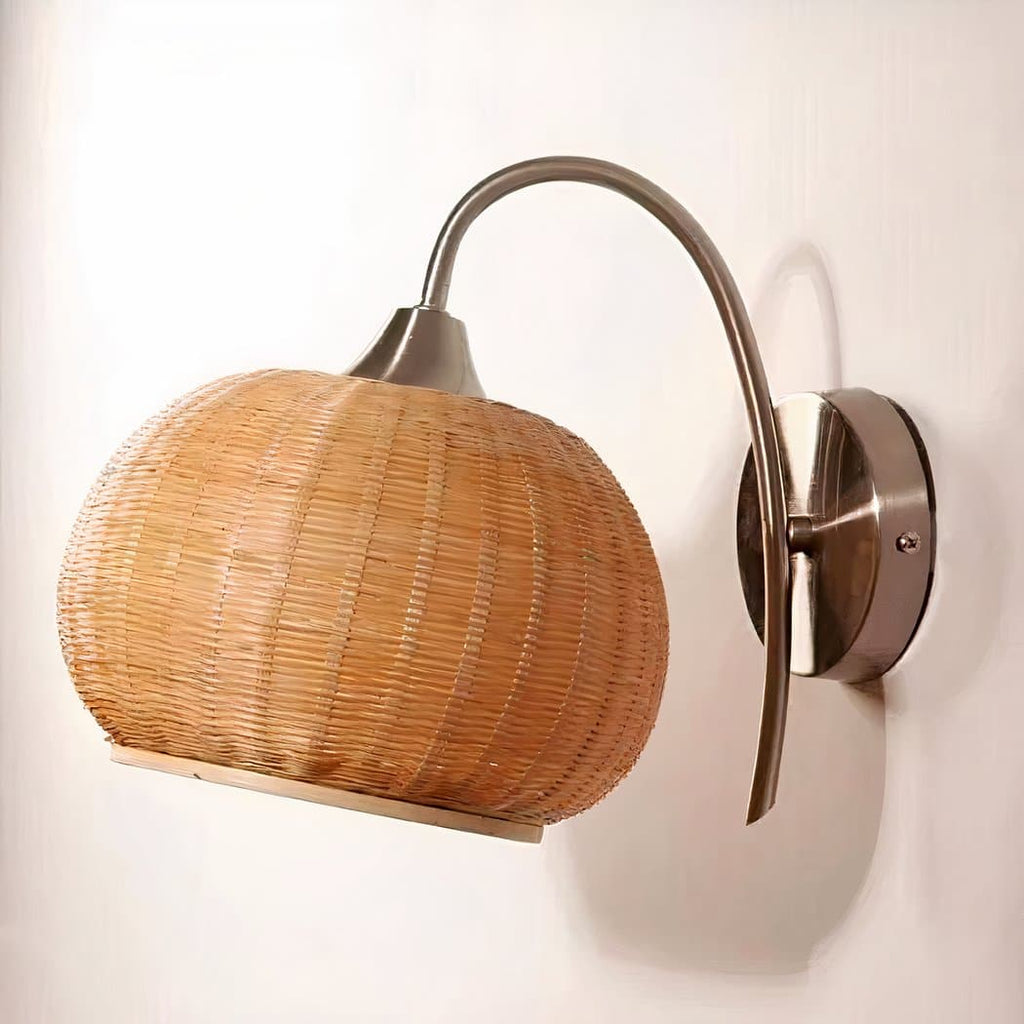 Applique murale boule en bambou et osier – Alviane Aube