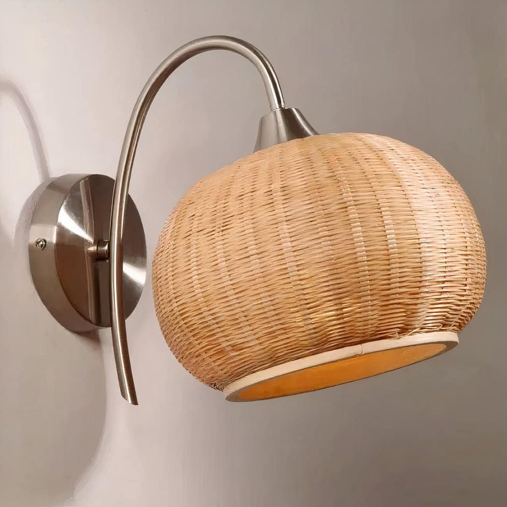 Applique murale boule en bambou et osier – Alviane Aube