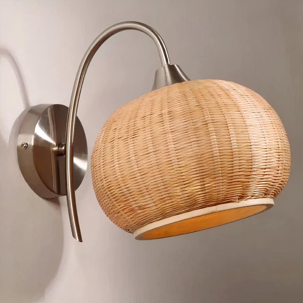 Applique murale boule en bambou et osier – Alviane Aube