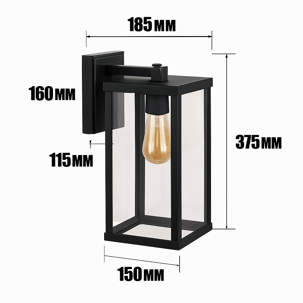 Applique murale — Carrée en aluminium pour éclairage extérieur décoratif