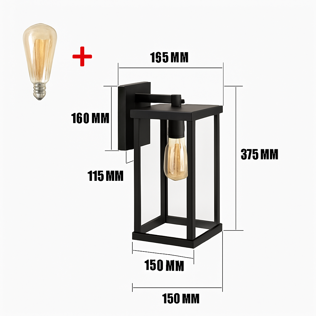 Applique murale — Carrée en aluminium pour éclairage extérieur décoratif